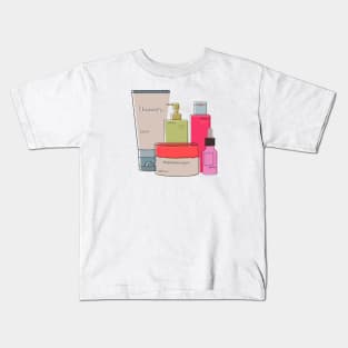 Skincare Essentials (Retro Color Theme) Kids T-Shirt